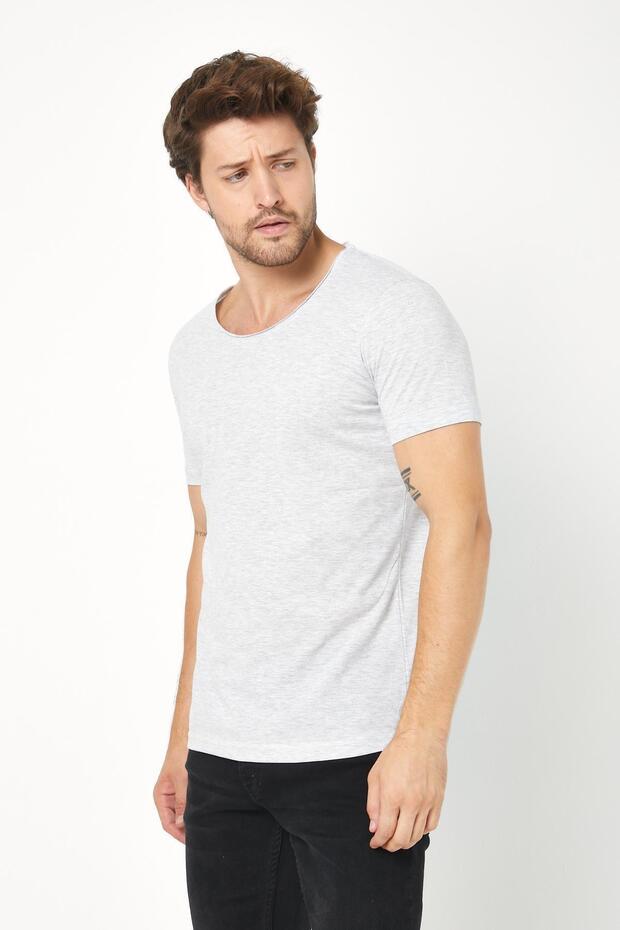 Erkek Bisiklet Yaka Basic T-shirt - 2
