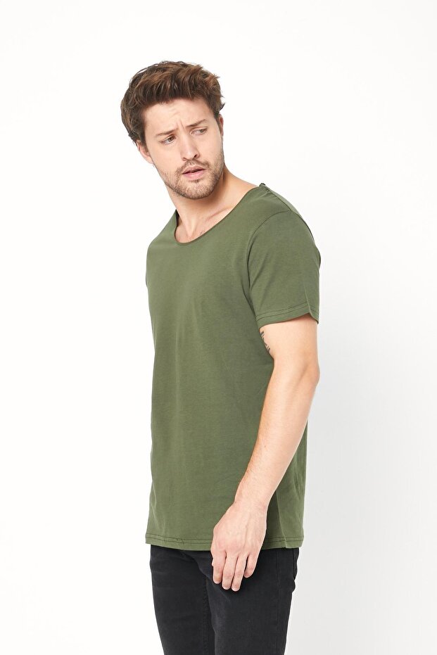 Erkek Bisiklet Yaka Basic T-shirt - 2