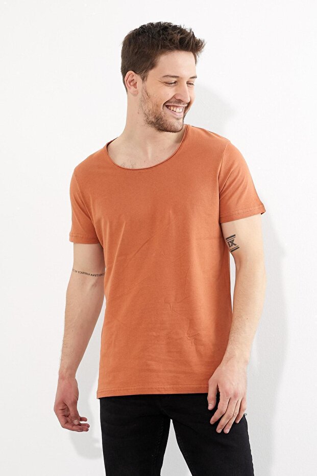 Erkek Bisiklet Yaka Basic T-shirt - 3