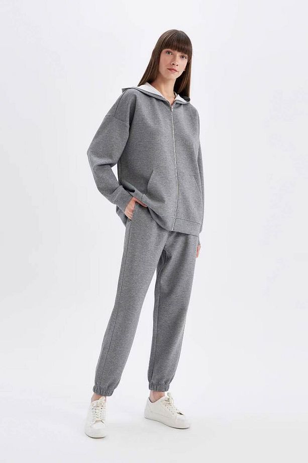 Standart Fit Jogger Eşofman Altı Beli Paçası Lastikli Cepli Skuba Dalgıç C6857ax24au - 1