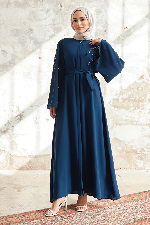 عباية لينا نيلي - مع تفاصيل مطرزة - 3