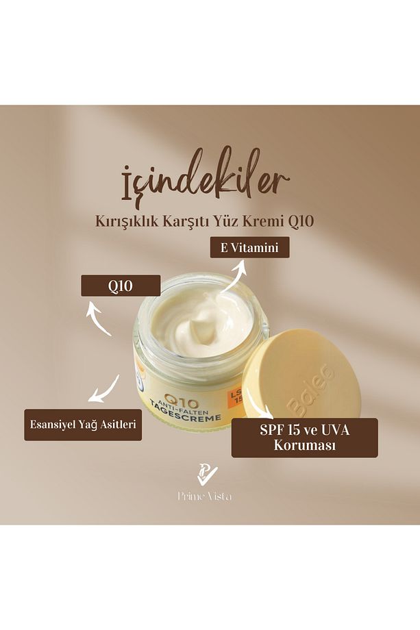 Kırışıklık Karşıtı Yüz Kremi Q10 SPF 30, 50 ml - 1