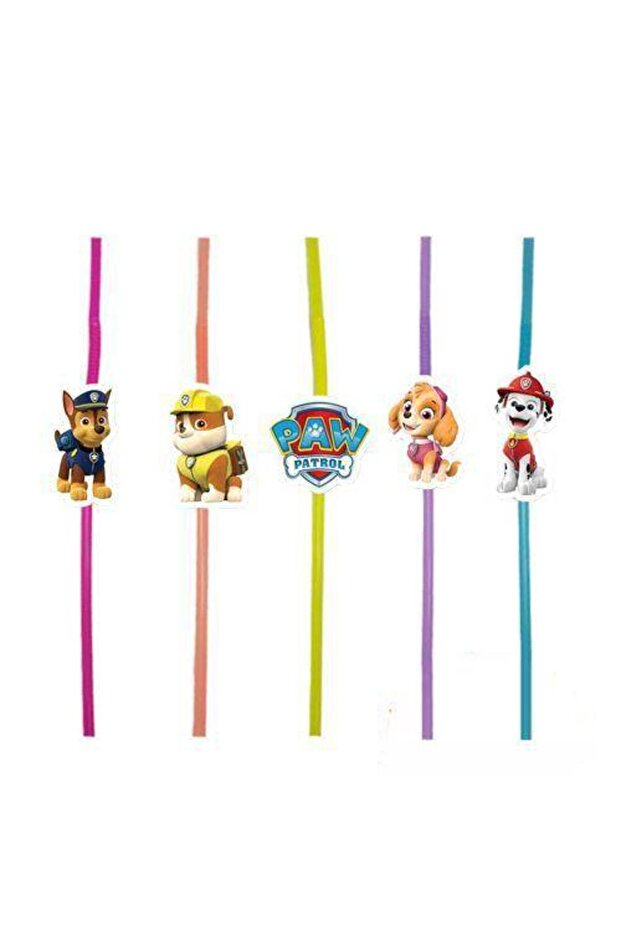 Paw Patrol Artistic Straws (10 Pieces)