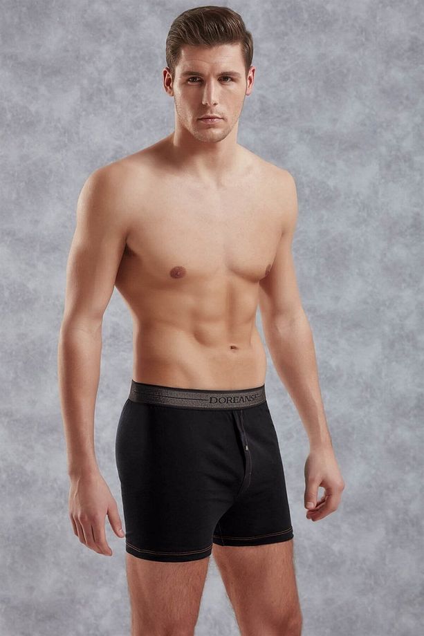 Erkek Pamuk Dikişsiz Düğmeli Normal Paça Boxer 1520 - 1