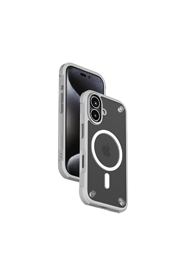 AiR CaseForm Magnetic Case iPhone 16 (Light Grey) - 3