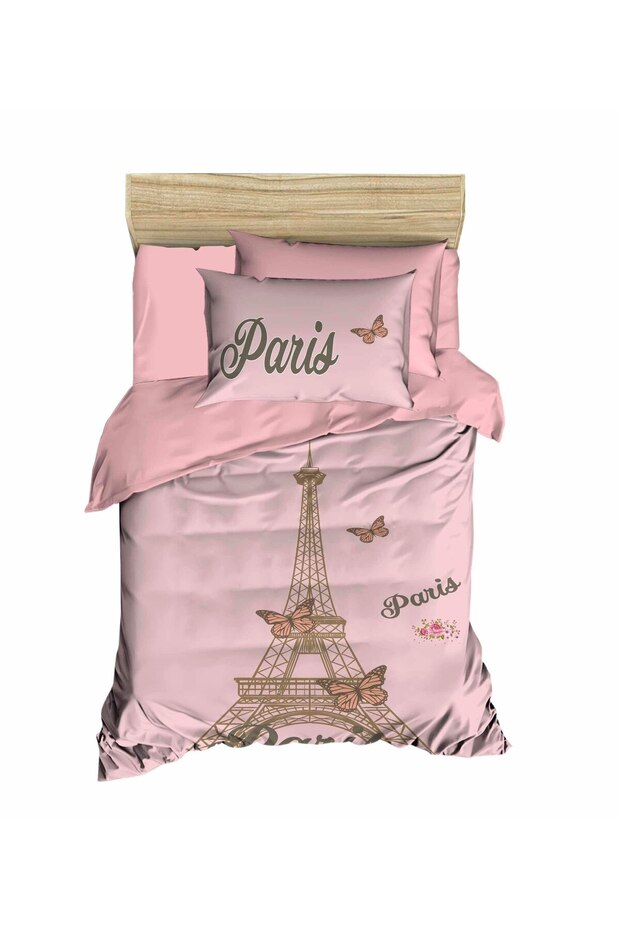 Eiffel Tower Valentine's 3D Digital Single Duvet Cover Set