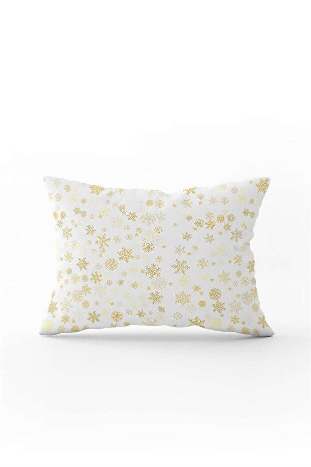 Yellow White Christmas Themed Digital Printed Throw Pillow Cover Cgh789-3550 Double Sided Printed
