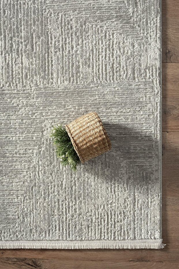 Terra - Sandshell Modern Çizgili Halı - 5