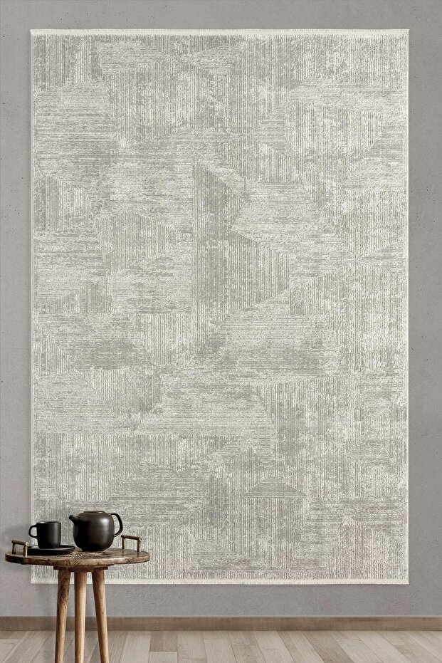 Terra - Sandshell Modern Çizgili Halı - 3