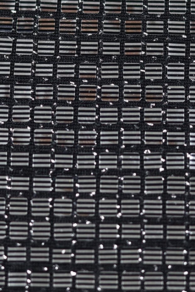 Tango B Pullu Siyah Renk Örme Abiye Kumaş - 2