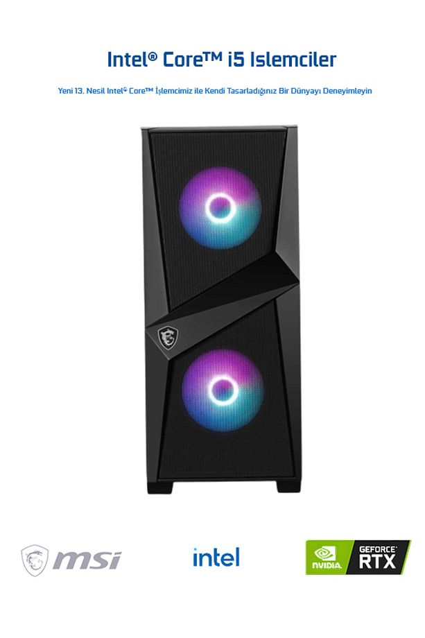 RTX4060 8GB - GAMİNG PC DDR5 - İNTEL İ5 14400F - 16 GB DDR5 RAM - 1 TB M.2 SSD - WİFİ - BLUETOOTH - - 3