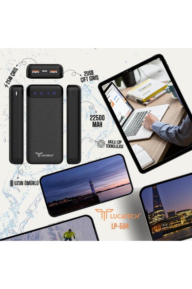 Samsung S20 / S21 / S21 Fe / S22 / S22 Ultra / S23 / S23 Ultra / S24 uyumlu 22.500 mAh 25W Powerbank - 3