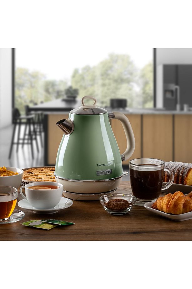 Vintage Kahvaltı Seti Su Isıtıcı Kettle + Smoothie Cam Blender + Ekmek Kızartma Makinesi + Fi - 4