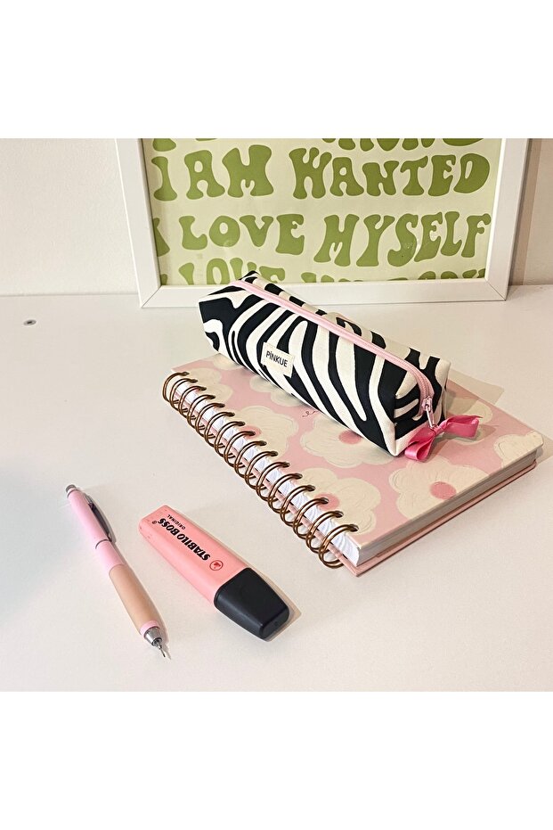 حامل أقلام رفيع بنمط الحمار الوحشي - 1