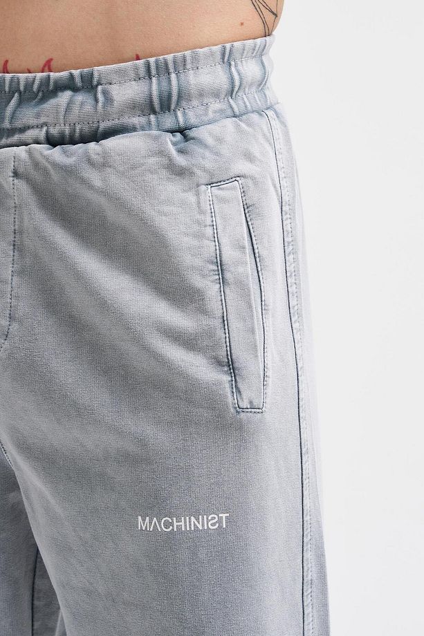 Erkek Luxury Basic Yıkamalı Jogger Gri Eşofman Altı - 4