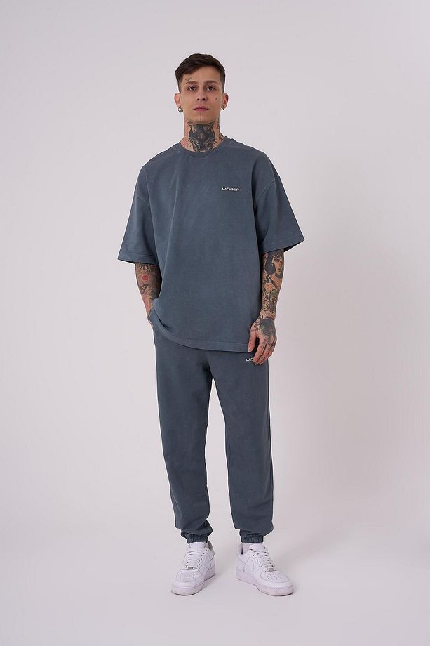 Erkek Luxury Yıkamalı Basic Oversize Ghost Tişört - 3