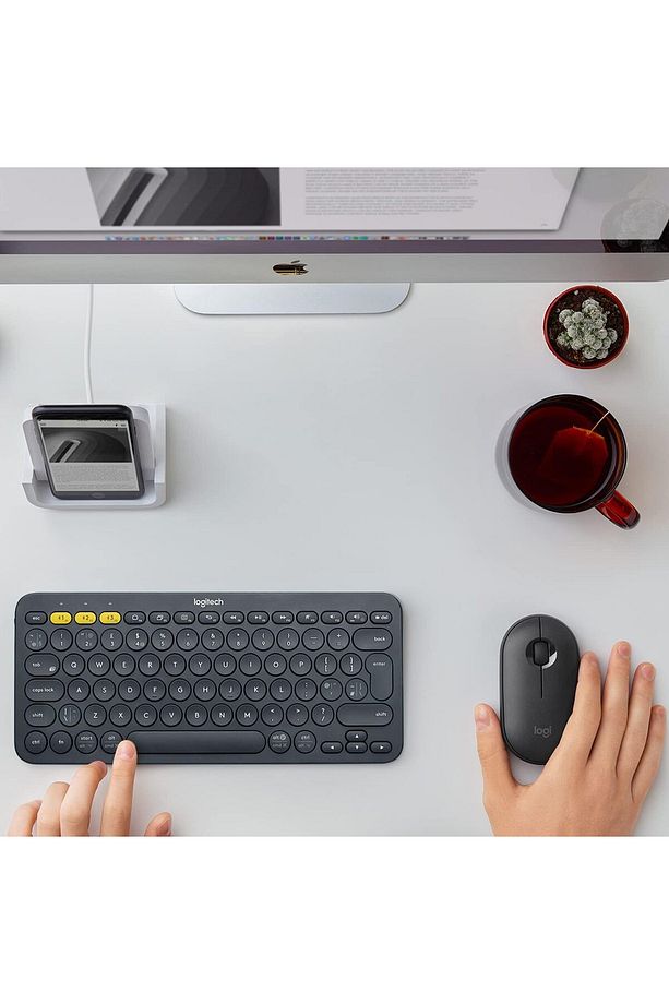 K380 Bluetooth Klavye 920-007586 + M350s Pebble 2 Kablosuz Mouse  910 - SIYAH - 8