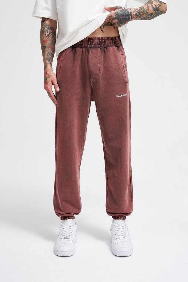 Relaxed Yıkamalı Luxury Basic Jogger Eşofman Altı Kahve - 1
