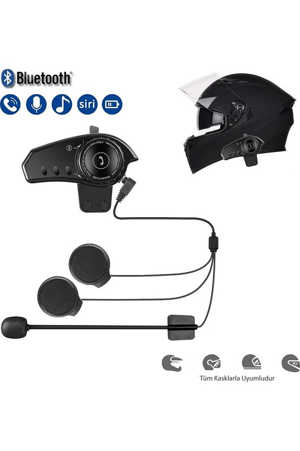 BT35 Motorsiklet Interkom Bluetooth 5.0 Rgb Tüm Kasklarla Uyumlu - 2