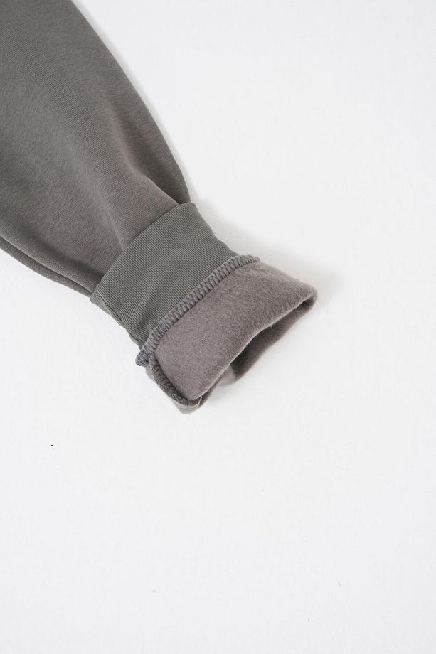 Erkek Basic Bisiklet Yaka Oversize Duman Sweatshirt - 7