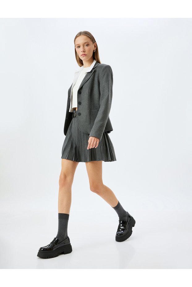 Pleated Mini Skirt