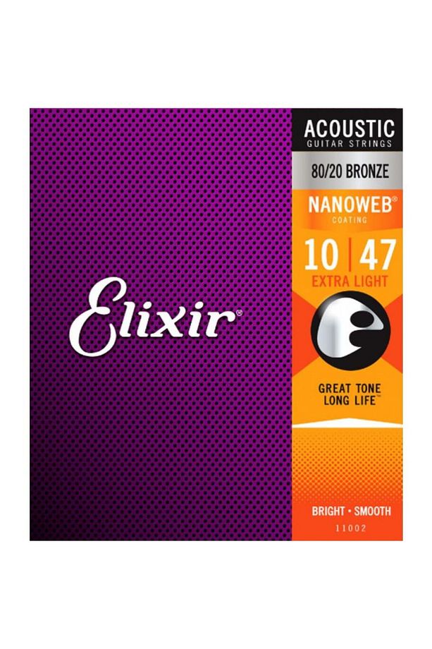 11002 Nanoweb Akustik Gitar Teli 010-047 Bronz - 1