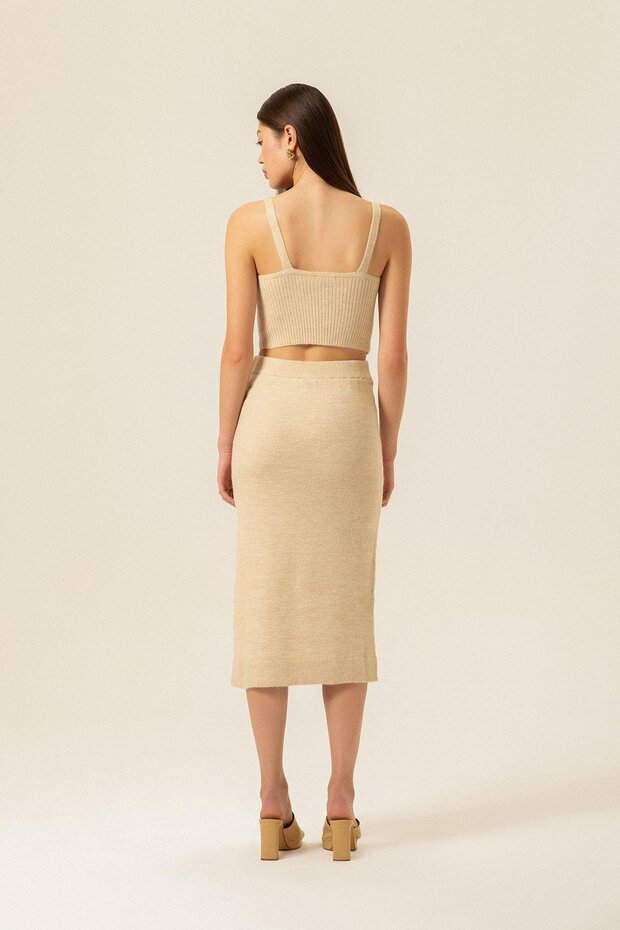 Gögüs Kuplu Camel Triko Büstiyer - 3