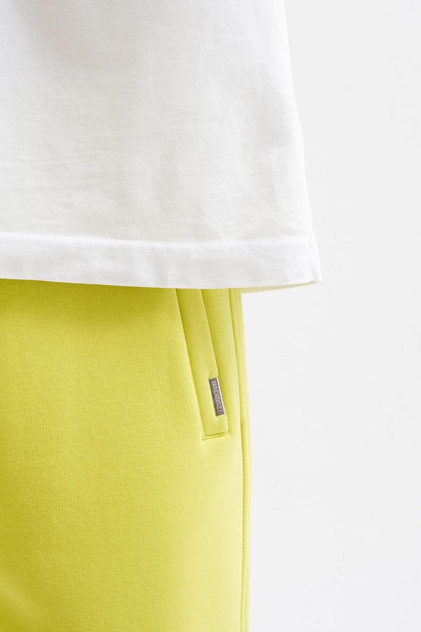 Erkek Basic Jogger Relaxed Neon Sarı Eşofman Altı - 3