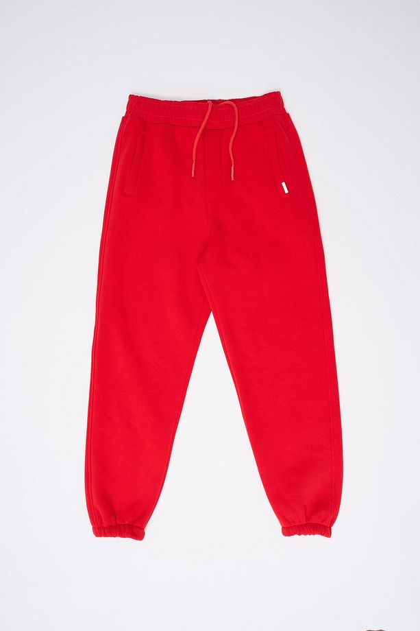 Erkek Basic Jogger Relaxed Kırmızı Eşofman Altı - 8