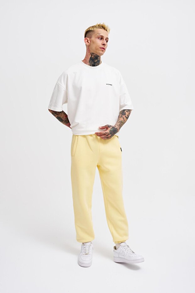 Erkek Jogger Regular Sarı Eşofman Altı - 6