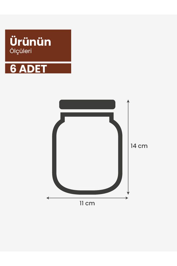 Bakır Metal Kapaklı Kavanoz Görünümlü Saklama Poşeti 11x14 Cm 6 Adet-200 ml - 4