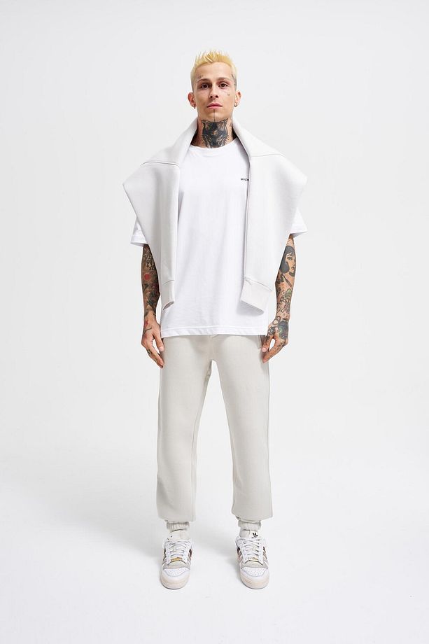 Erkek Basic Jogger Relaxed Gri Eşofman Altı - 6