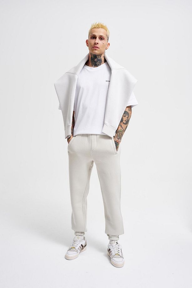 Erkek Basic Jogger Relaxed Gri Eşofman Altı - 7