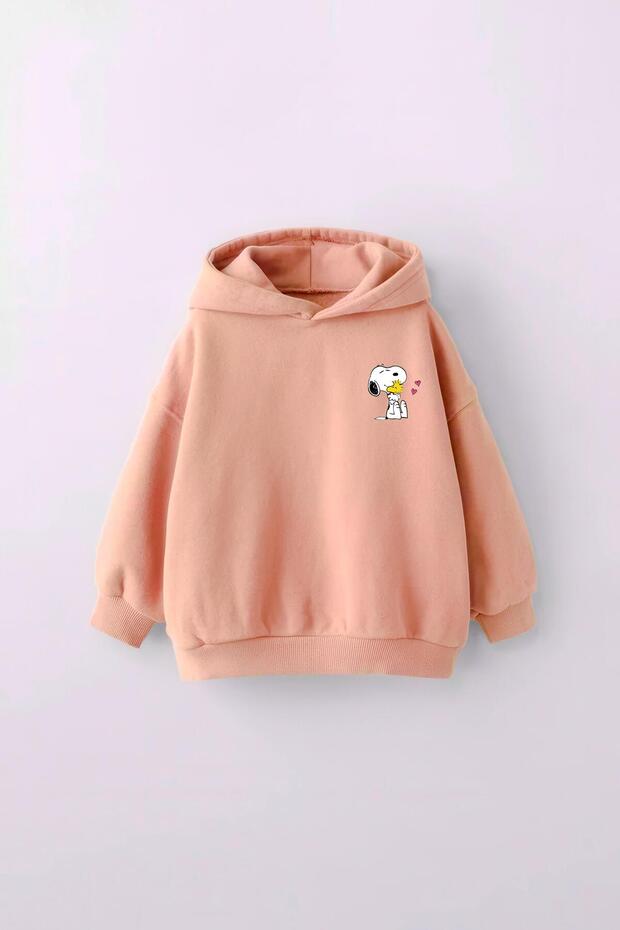 Girl's Snoopy Printed Hooded Sweatshirt