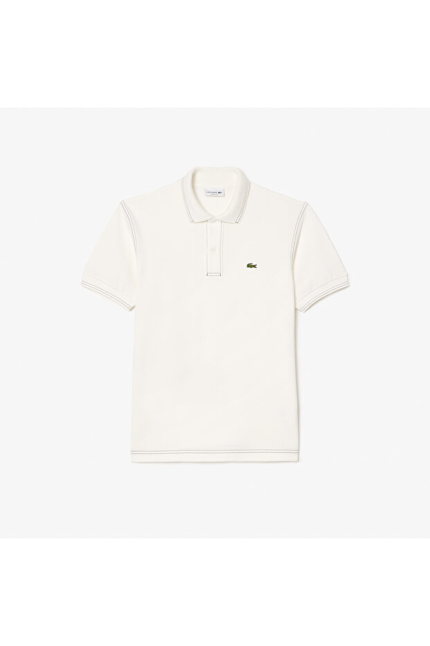 Erkek Classic Fit Organik Pamuk Beyaz Polo - 4