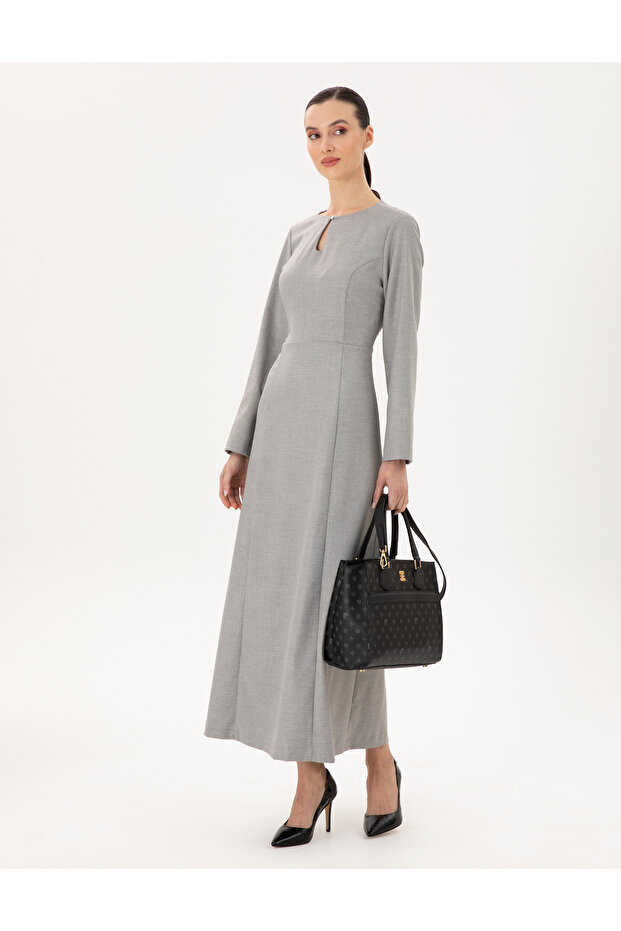 Light Gray Regular Fit Woven Dress 50294217 -Vr001
