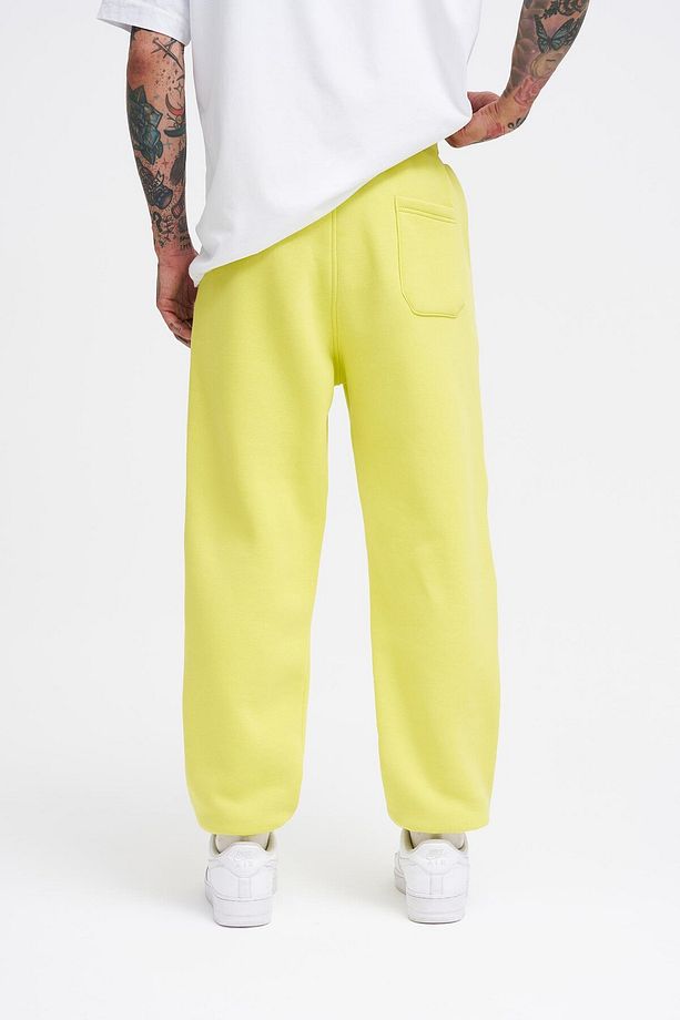 Erkek Basic Jogger Relaxed Neon Sarı Eşofman Altı - 4