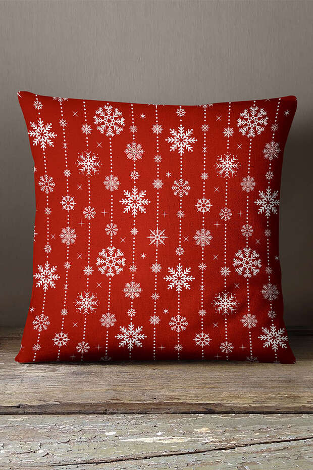 Velvet Babyface Red White Christmas Themed Digital Printed Throw Pillow Pillow Case - Cgh311