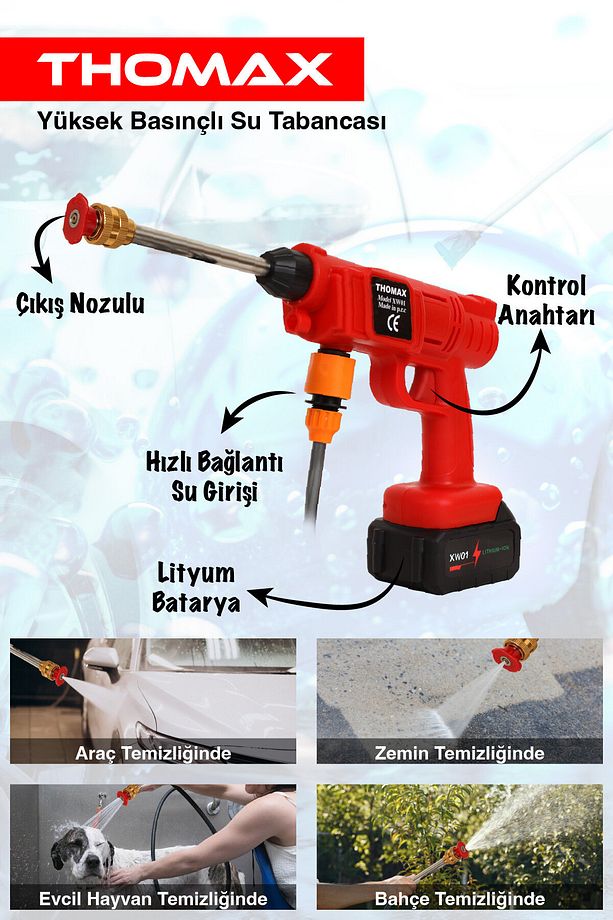 Yüksek Basınçlı Araç Yıkama Makinesi Ve İlaçlama Makinesi - 3