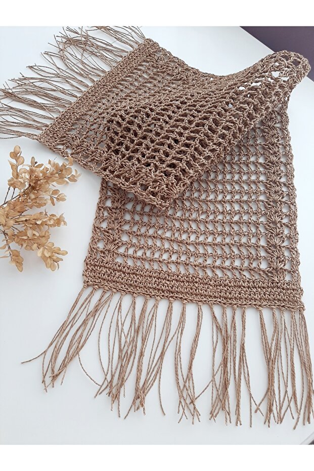 Megahanboutique Special Design Hand Knitted Paper Rope Runner 35 cm X 100 cm (Color Wick)