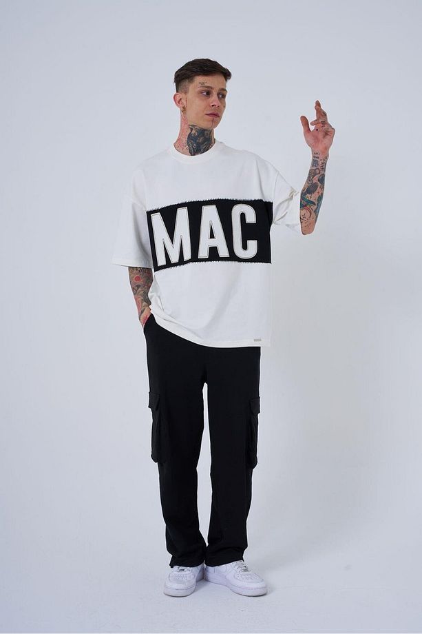 Erkek Mac Blanket Oversize Ekru Tişört - 3