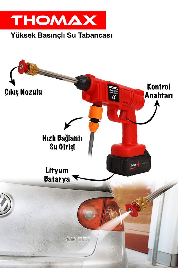 Yüksek Basınçlı Araç Yıkama Makinesi Ve İlaçlama Makinesi - 4