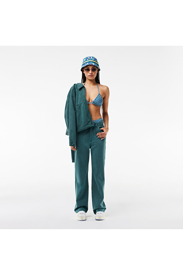 Kadın Monogram Mavi Bikini Üstü - 5