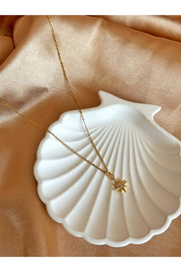North Star Necklace with Minimal Stones