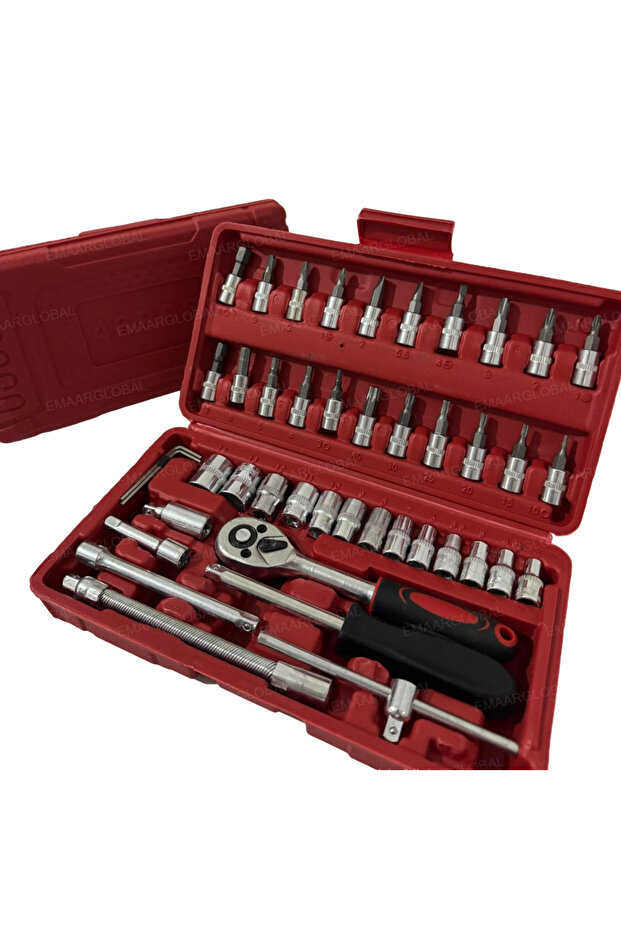 46 Parça Cr-v 1/4 Cırcırlı Ve Bits Uçları Tam Set Ç Lokma Anahtar Takımı - 4