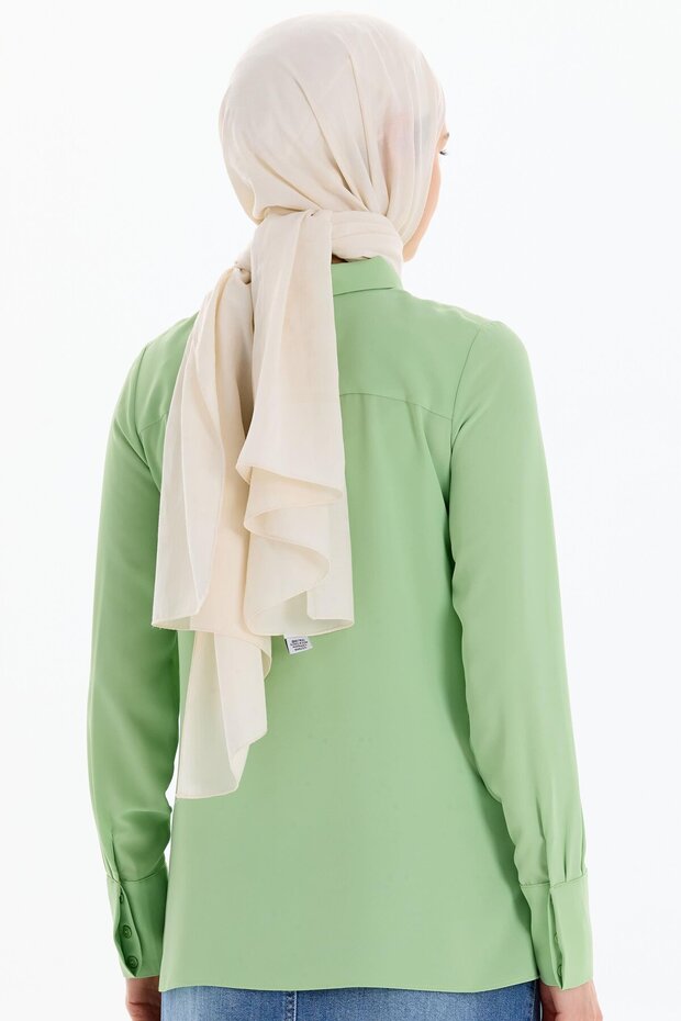 Gizli Patlı Basic Gömlek - Mint - 4