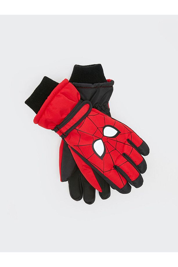AYMİRA GİYİMDEN Spiderman Lisanslı Erkek Çocuk Kar Eldiveni Tafetta kumaştan - 1