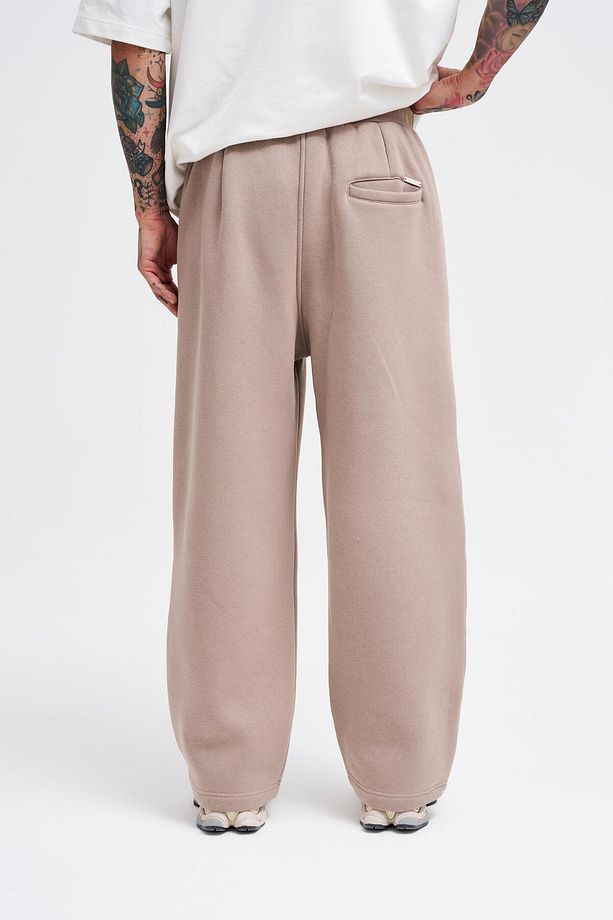 Erkek Baggy Oversize Açık Gri Eşofman Altı - 4