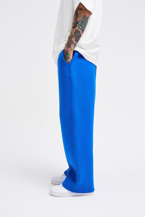 Erkek Baggy Oversize Saks Eşofman Altı - 3