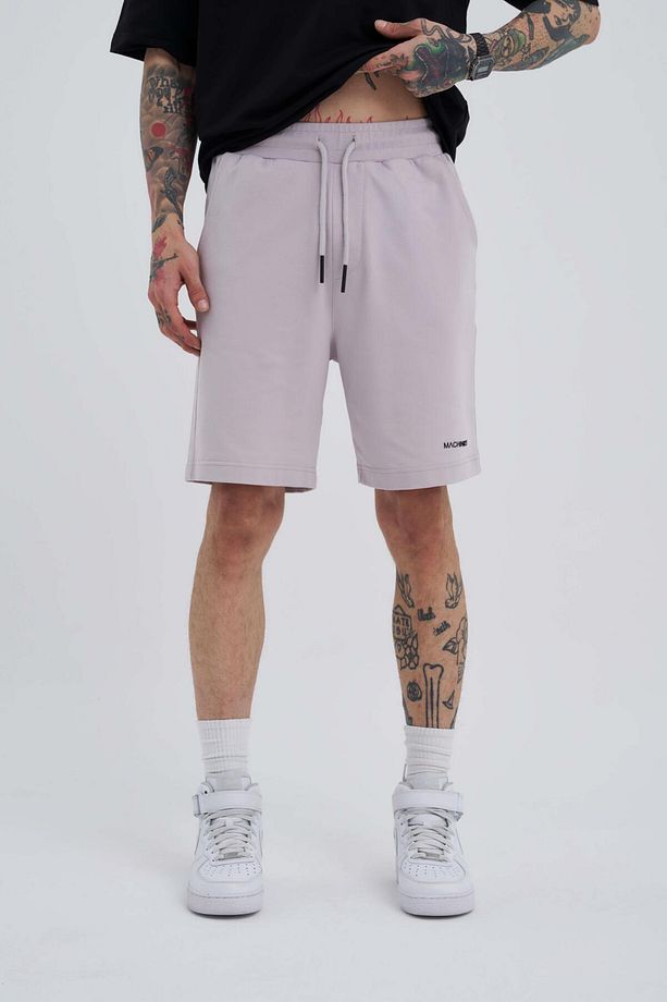 Unisex Relaxed Basic Şort Açık Gri - 3